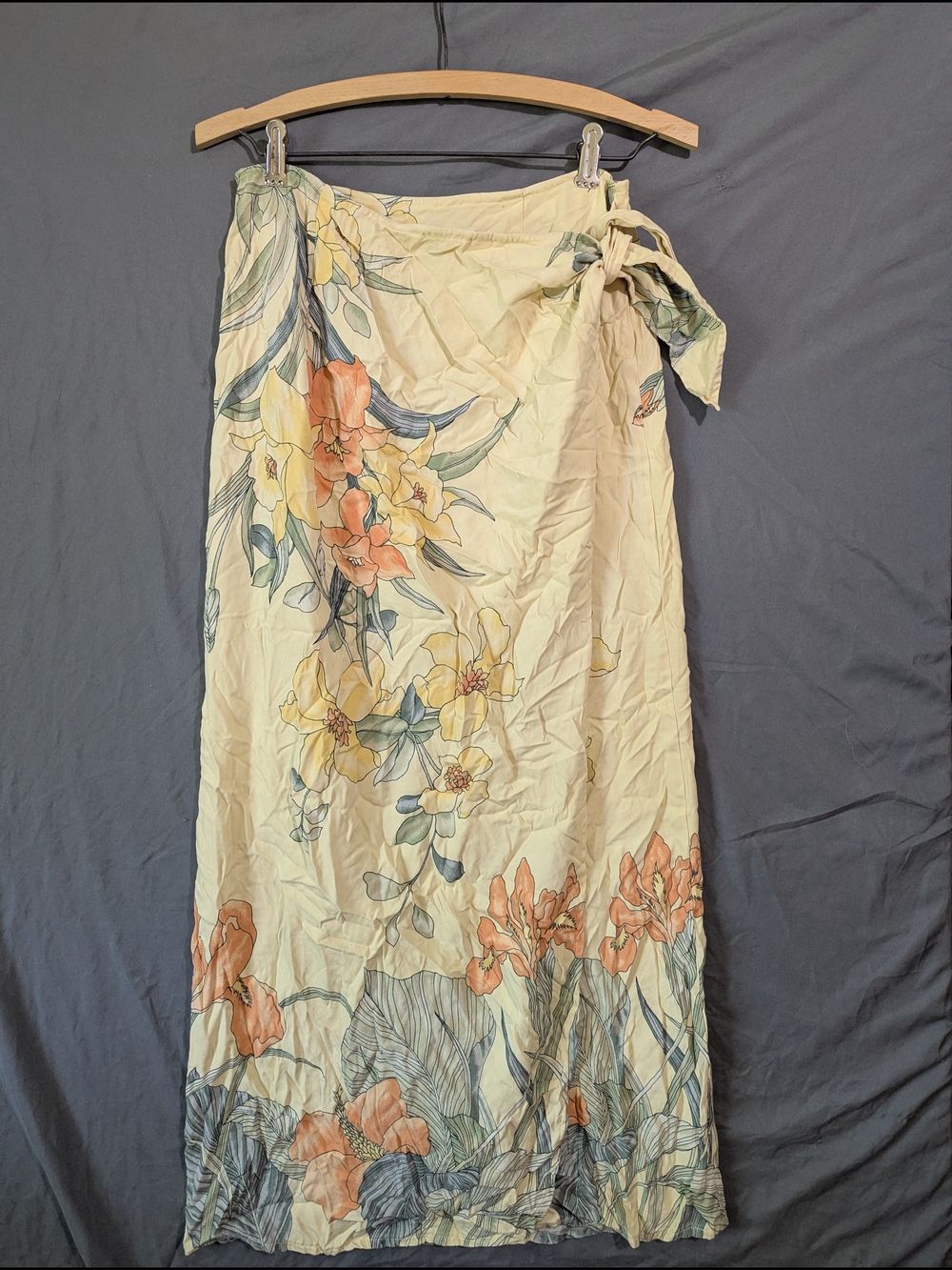 Tommy Bahama Yellow Floral Maxi Skirt with Floral Accents